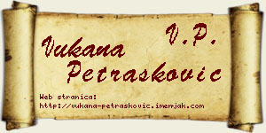 Vukana Petrašković vizit kartica